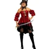 Disfraz de pirata corsaria elegante para mujer M
