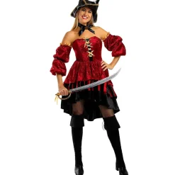 Disfraz de pirata corsaria elegante para mujer XL
