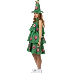 Disfraz de árbol de Navidad mujer talla única