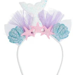 Disfraz de sirena con falda brillante y tiara ㅤ