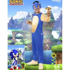 Disfraz de Sonic para niños 5-6 años