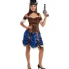 Disfraz de Steampunk corto para mujer S