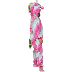 Disfraz de unicornio multicolor onesie para niños 10-12 años