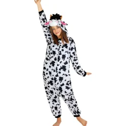 Disfraz de vaca onesie para adulto S-M