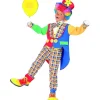 Disfraz infantil de payaso multicolor 6-8 años (111 cm)ㅤ