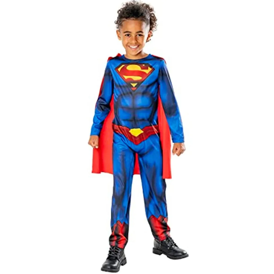 Disfraz Superman sostenible con capa 5-6 años (110-116 cm)