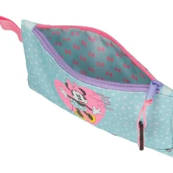 Disney - Estuche azul Disney Minnie My happy place con asa 22x12 cms Poliéster