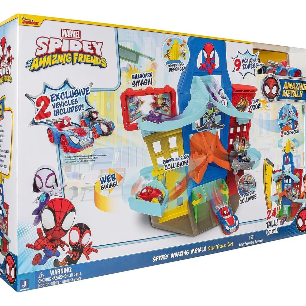 Disney - Juego de carril de ciudad para vehículo de metal