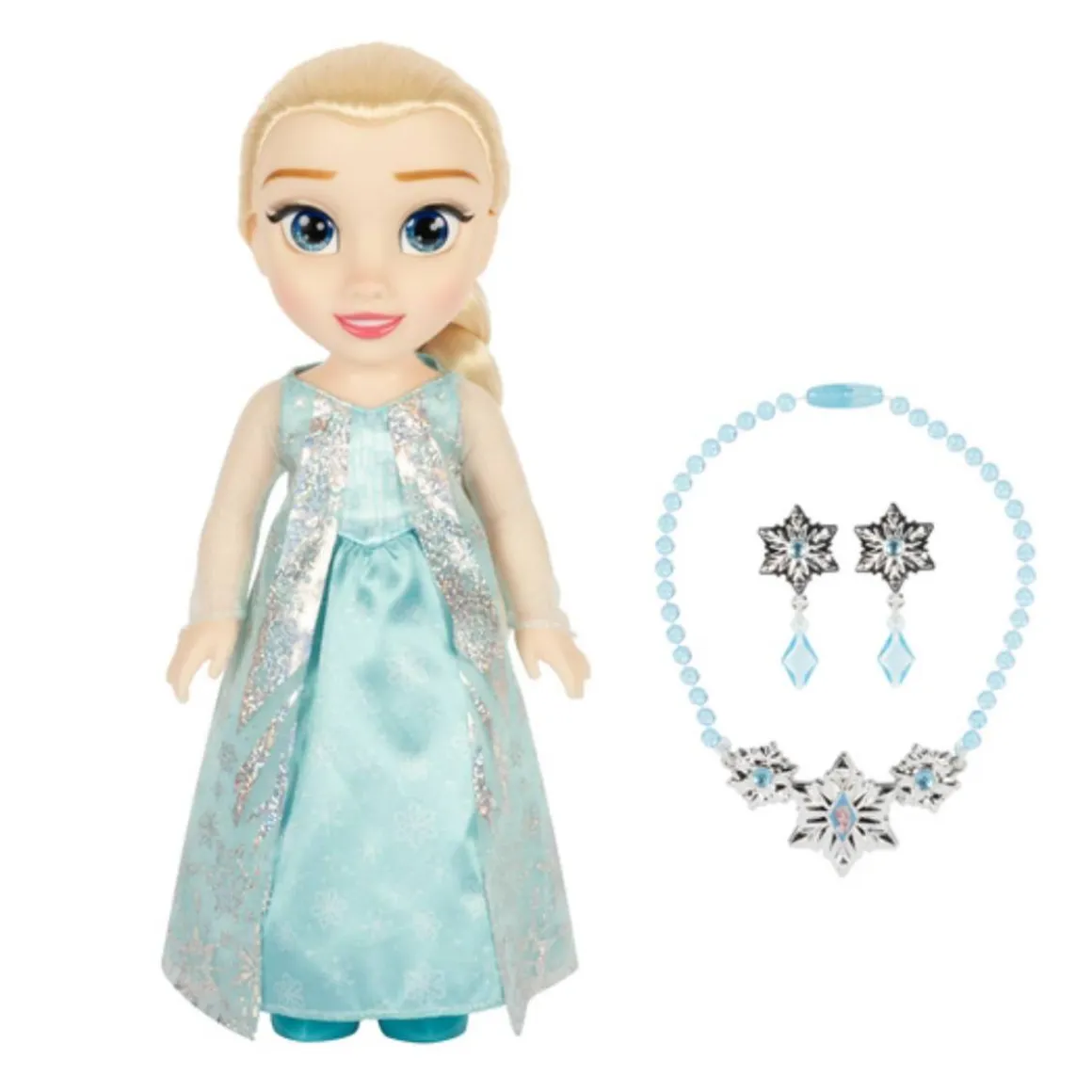Disney - Muñeca Elsa 38 cm con collar y pendientes