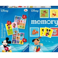 Disney - Multipack Memory Disney: 48 cartas y 3 puzzles de 25/36/49 piezas ㅤ