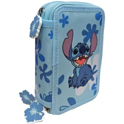 Disney - Plumier 3 cremalleras Stitch - Ibiscus Boy