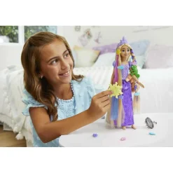 Disney - Rapunzel - Muñeca Princesa Rapunzel con peinados mágicos y accesorios