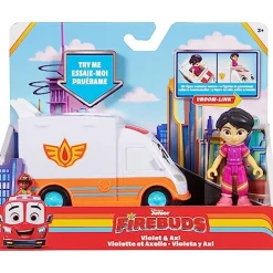 Disney - Vehículo de rescate Firebuds Core Violet y Axl ㅤ