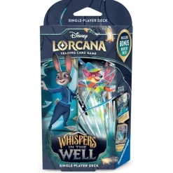 Disney Lorcana Whispers in the Well - Mazo de inicio Zafiro / Acero (inglés)