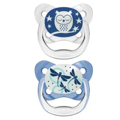 Dr. Brown's - 2 Chupetes Prevent Nocturno 0-6M Azul