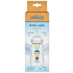 Dr. Brown's - Biberón Anticólico Options+ Boca Ancha 330 ml - Conejo