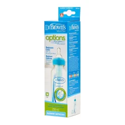 Dr. Brown's - Biberón Options Estándar 250 ml Azul