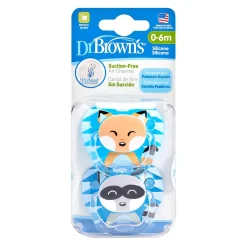 Dr Brown's - Pack 2 Chupetes Animales 0-6 meses Azul