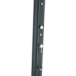 Ducha solar aluminio acabado negro con lavapiés 32L