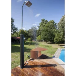 Ducha solar PVC acabado negro 18L