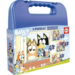 Educa Borras - Maletín 4 Puzzles progresivos Bluey