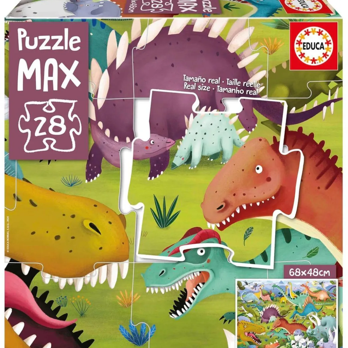 Educa Borras - Puzzle Max 28 Piezas Dinosaurios ㅤ