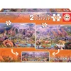 Educa Borrás - Animales Salvajes Pack Puzzles 2x100 Piezas