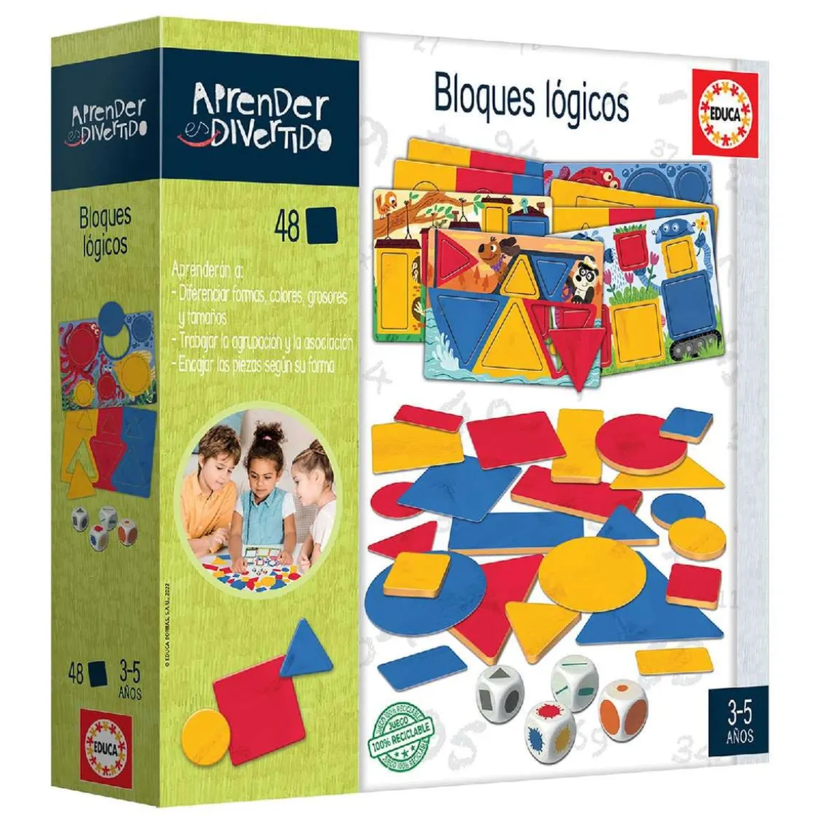 Educa Borrás - Bloques lógicos - Juego de mesa