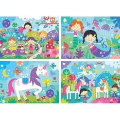 Educa Borrás - Mundo de fantasía - Pack 4 puzzles progresivos