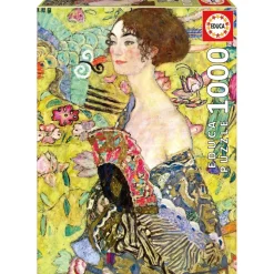 educa borrás - Puzzle Adultos Retrato de Adele Gustav Klimt 1000 Piezas ㅤ