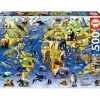 educa borrás - Puzzle Fauna Amenazada 500 Piezas Adultos ㅤ