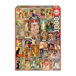 Educa Borrás - Collage Art Nouveau - Puzzle 1000 piezas