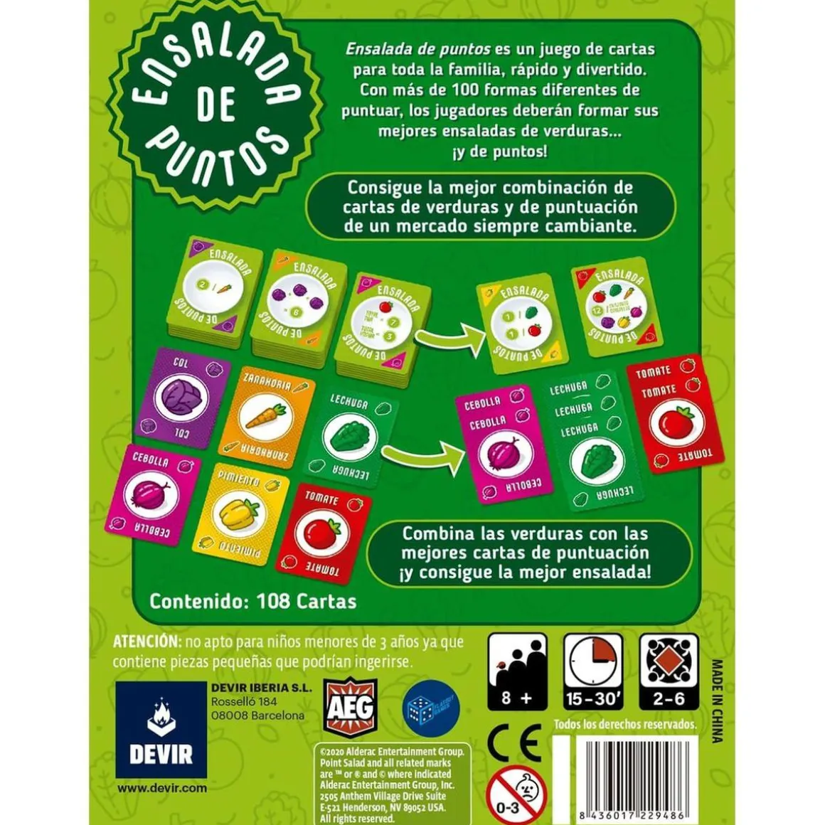 Ensalada De Puntos Juego Cartas