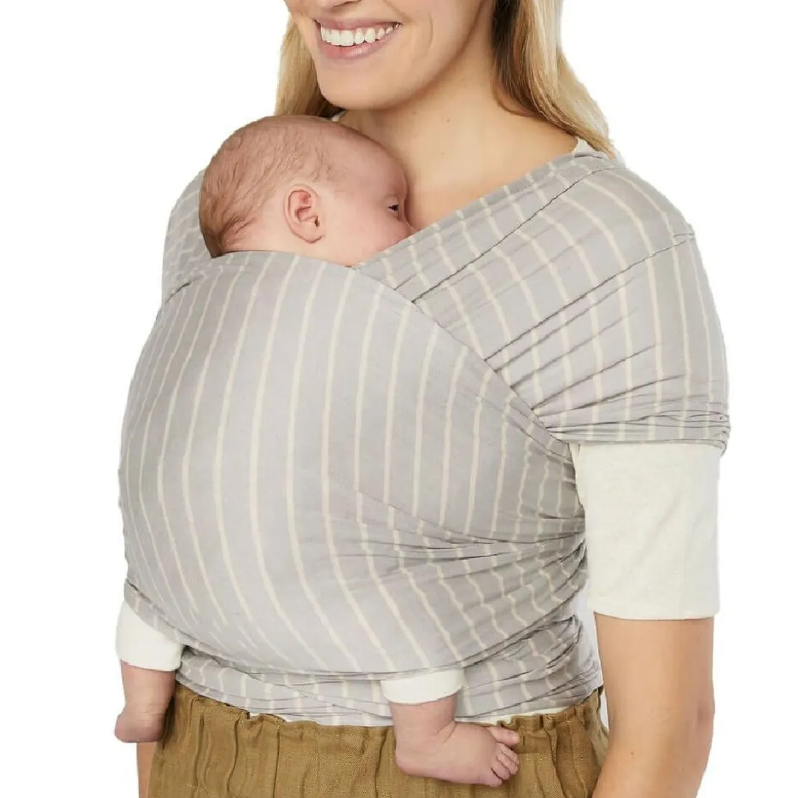 Ergobaby - Fular Aura rayas grises