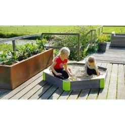 Exit - Arenero de madera Aksent Hexágono 160 x 140 cm