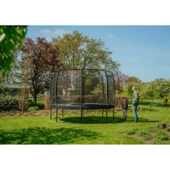 Exit - Cama elástica Allure Premium 366 cm negro