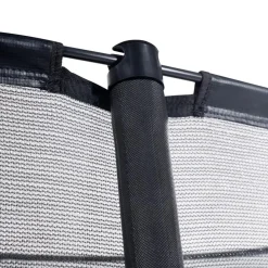 Exit - Cama elástica de suelo Dynamic 427 cm negro con red de seguridad