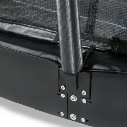 Exit - Cama elástica de suelo Dynamic 427 cm negro con red de seguridad