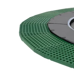 Exit - Cama elástica de suelo Dynamic 366 cm negro con perímetro de seguridad