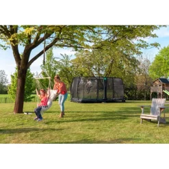 Exit - Cama elástica de suelo Allure Premium 244 x 427 cm negro