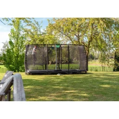 Exit - Cama elástica de suelo Allure Premium 244 x 427 cm negro