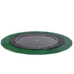 Exit - Cama elástica de suelo Dynamic 427 cm negro con perímetro de seguridad