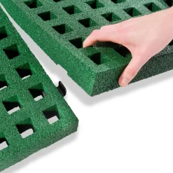 Exit - Cama elástica de suelo Dynamic 427 cm negro con perímetro de seguridad