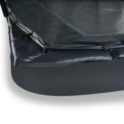Exit - Cama elástica de suelo Dynamic 244 x 427 cm negro con red de seguridad