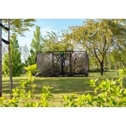 Exit - Cama elástica de suelo Allure Classic 214 x 366 cm negro