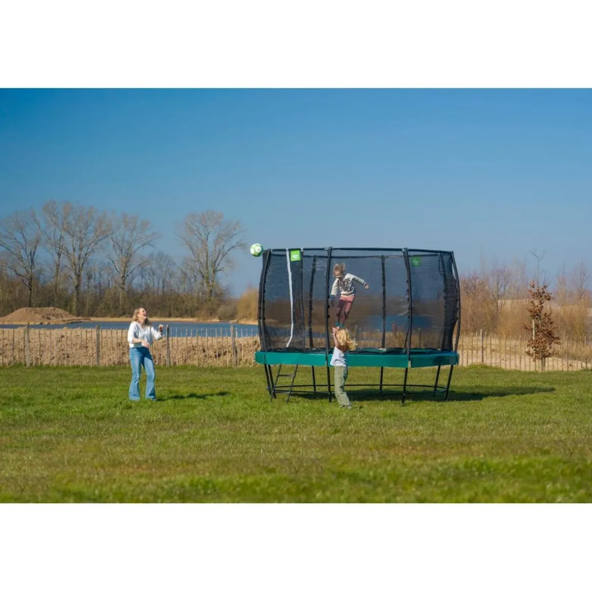 Exit - Cama elástica Lotus Classic 427 cm verde