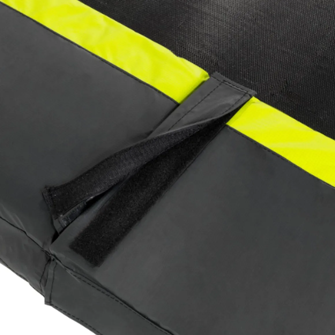 EXIT - Cama elástica rectangular con acolchado negro 244 cm