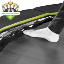 Exit - Cama elástica redonda con acolchado negro 305 cm