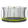 Exit - Cama elástica Silhouette redonda de suelo verde 366 cm