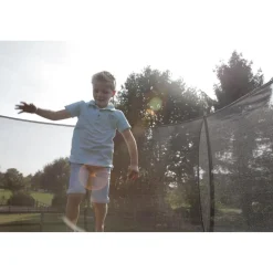 Exit - Cama elástica Silhouette redonda de suelo rosa 244 cm